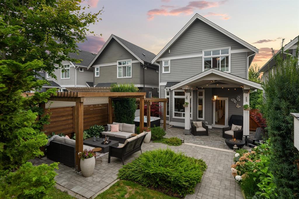 The backyard patio of a detached home in Grandview Heights, South Surrey