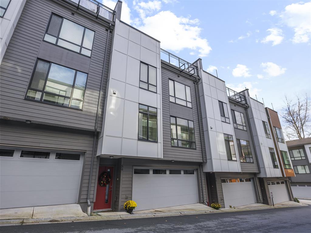 A row of modern townhomes in Pacific Douglas, South Surrey
