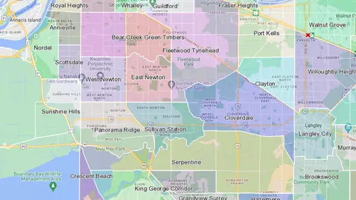 Central Surrey Map