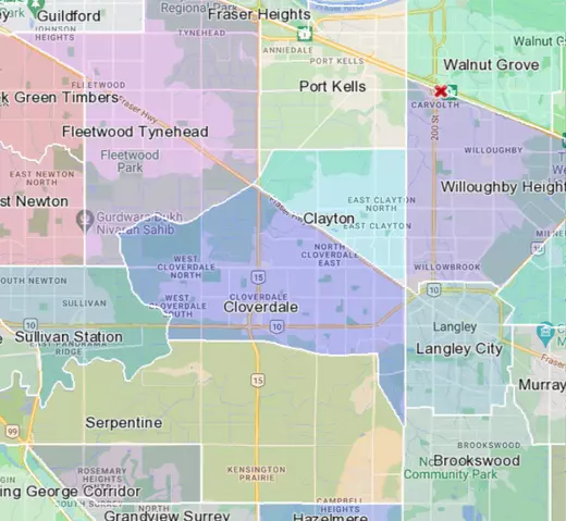 Central Surrey Map