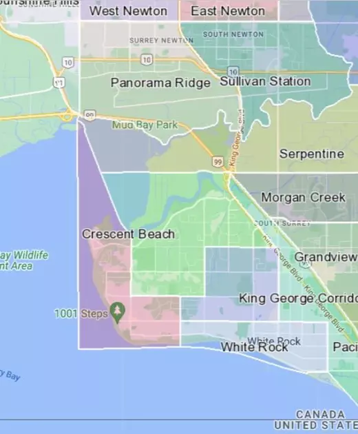 South Surrey Map