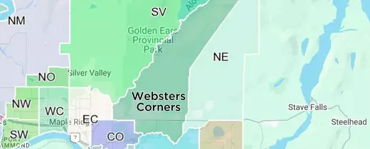 Websters Corners Map