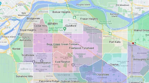 North Surrey Map