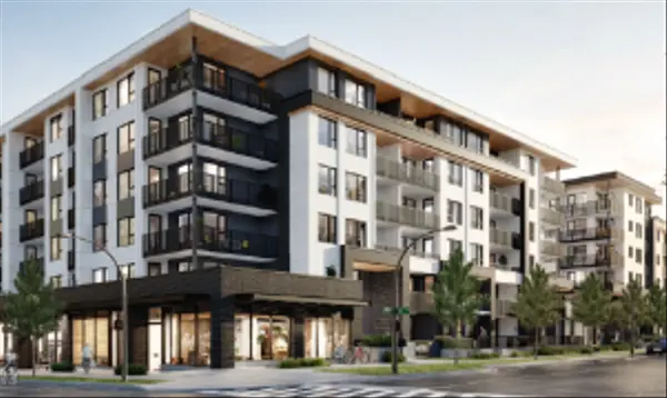 Exterior rendering of Halo, a pre-sale condo development by Polygon in Surrey BC