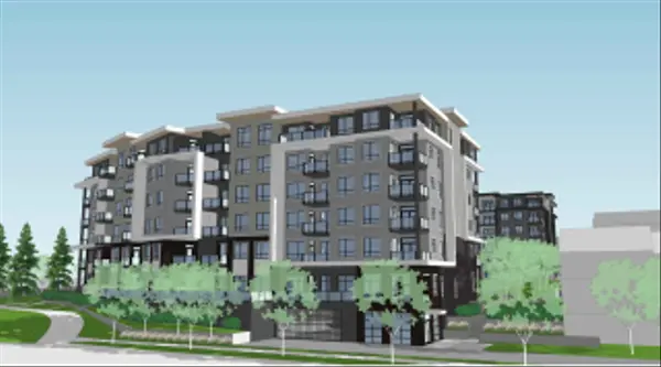 Exterior rendering of Solana, a pre-sale condo development by Zenterra in Langley BC