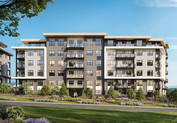 Exterior rendering of Solana, a pre-sale condo development by Zenterra in Langley BC