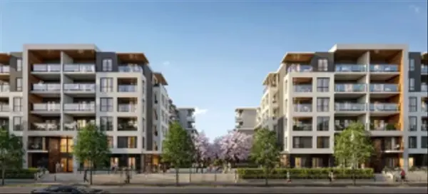 Exterior rendering of Kamilia, a pre-sale condo development by Kingdom Development + EverProsper in Langley BC
