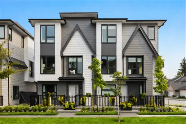 Exterior rendering of Carmel Collection, a pre-sale townhome development by Ikonik Homes in Surrey BC