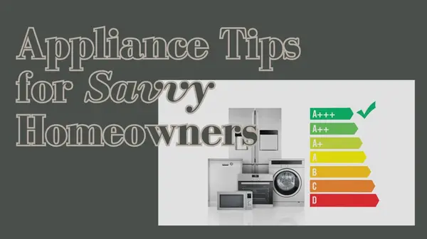 Appliance Tips for Savvy Homeowners,Deanna Deckard