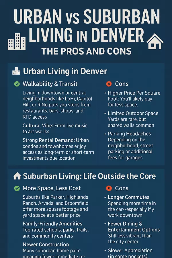 Urban vs. Suburban Living in Denver: What’s Right for You?