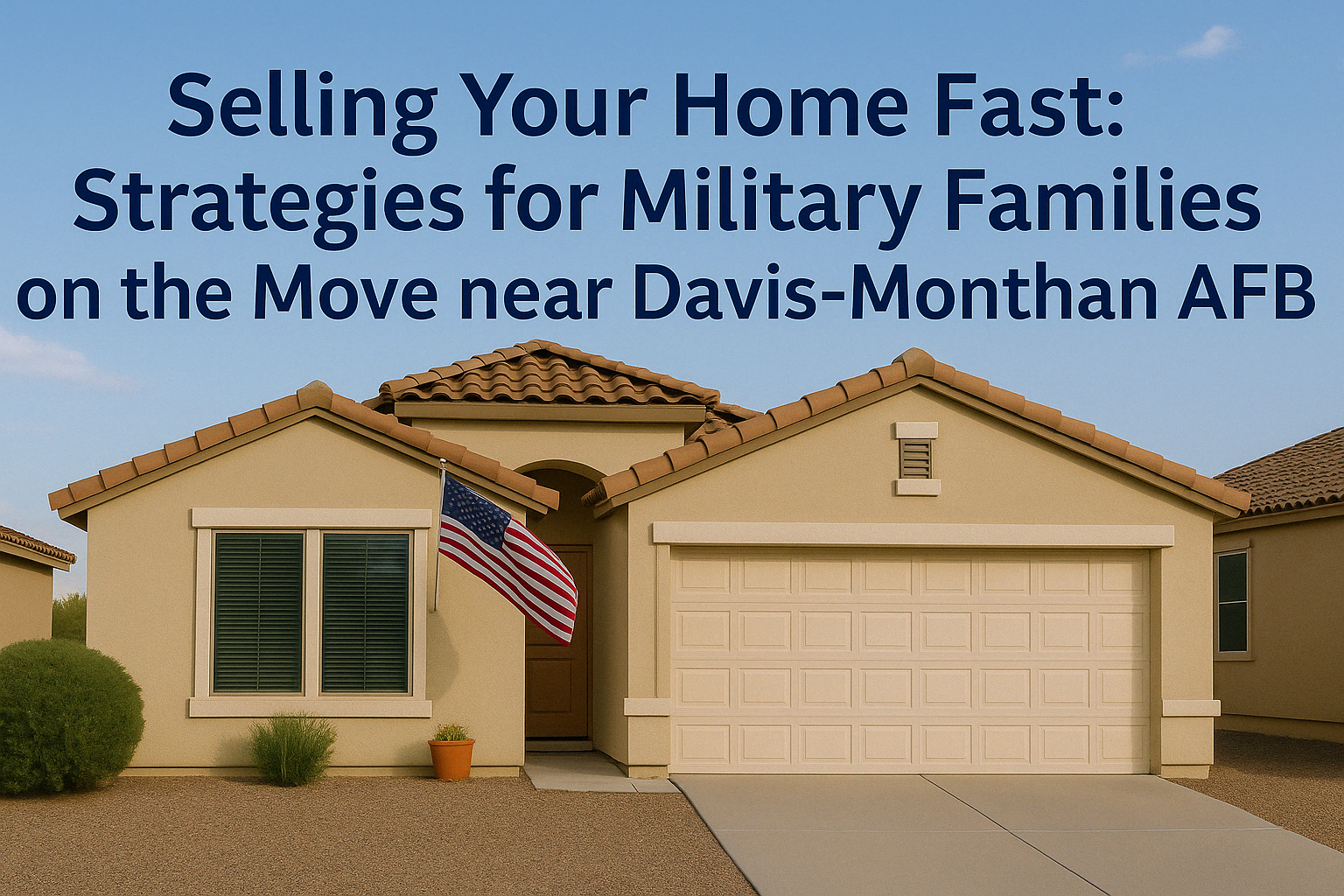 Infographic: Selling a home near Davis-Monthan AFB with fast cash offers, PCS help, and VA loan-ready buyers