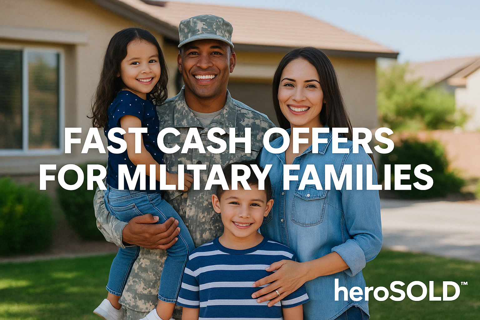 Infographic: Selling a home near Luke AFB, Davis-Monthan, or MCAS Yuma with fast cash offers, PCS help, and VA loan-ready buyers