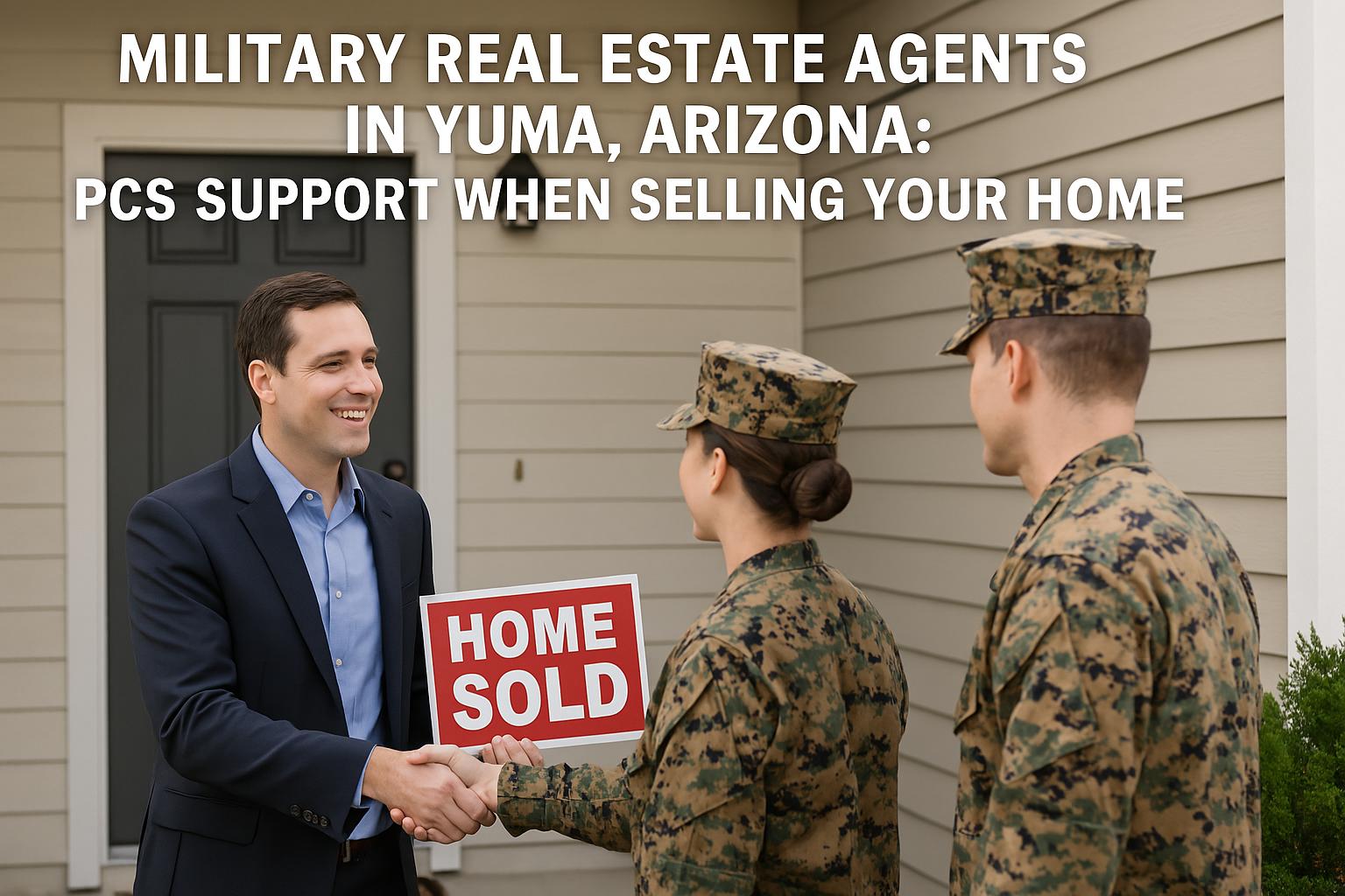Infographic: Selling a home near MCAS Yuma or YPG with fast cash offers, PCS help, and VA loan-ready buyers