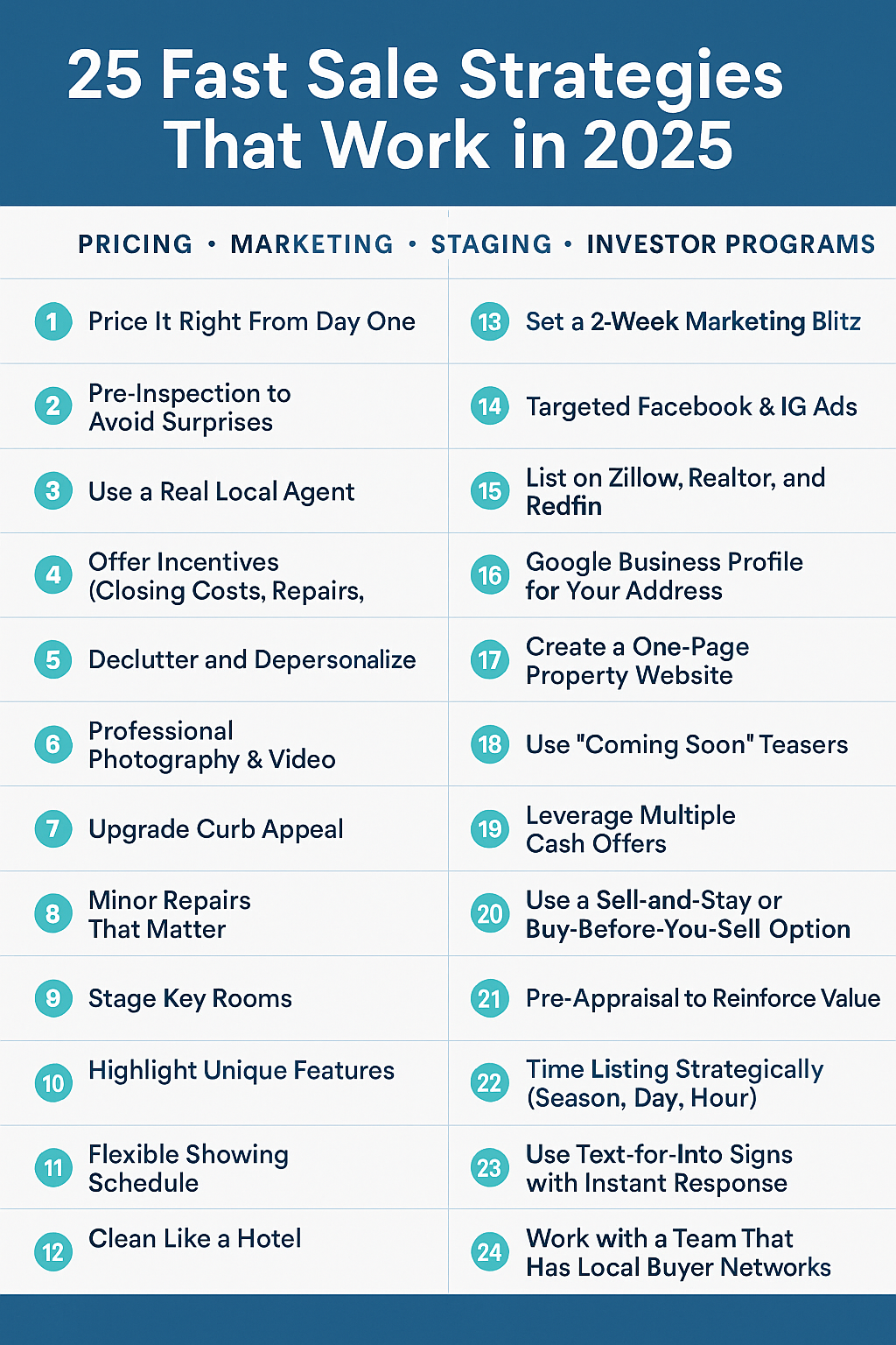 Infographic: Selling a home in Maricopa, AZ with fast cash offers, PCS help, and VA loan-ready buyers