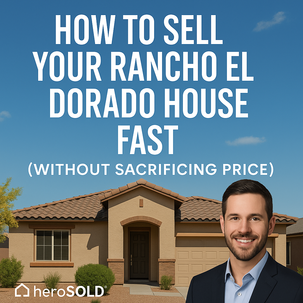 Well-staged Rancho El Dorado home with fresh landscaping, perfect for a fast home sale in Maricopa, AZ