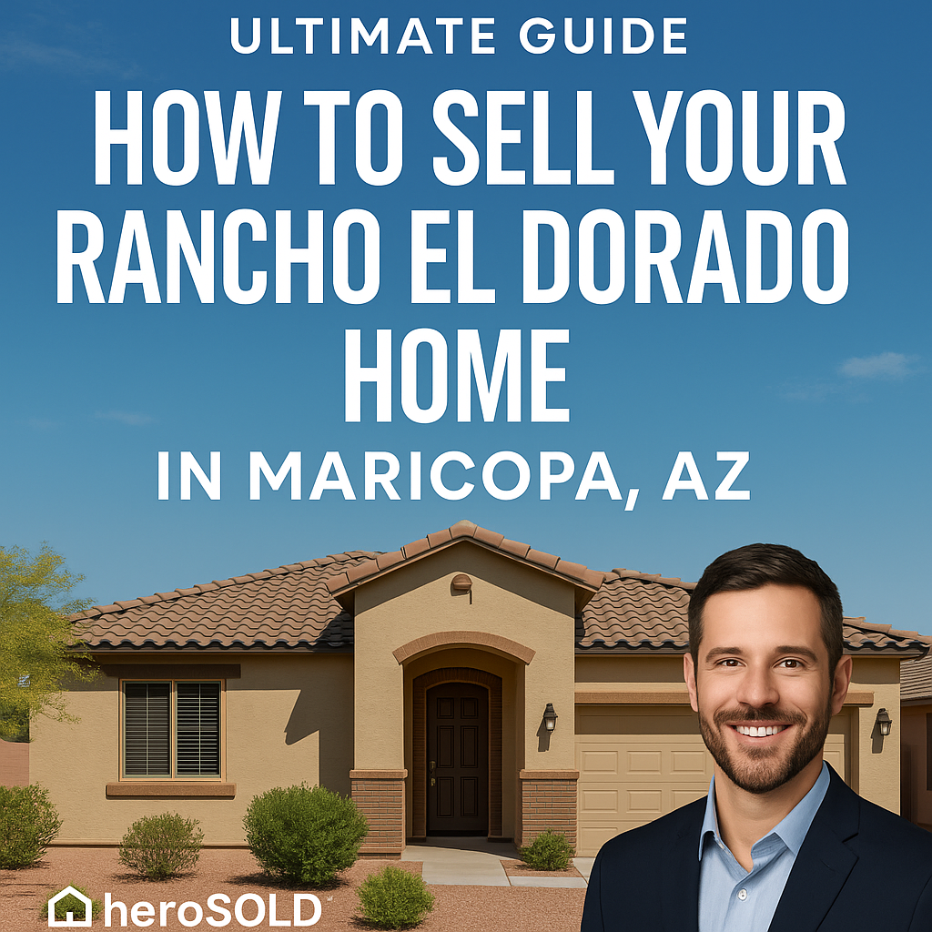 Rancho El Dorado home for sale with attractive curb appeal in Maricopa, AZ