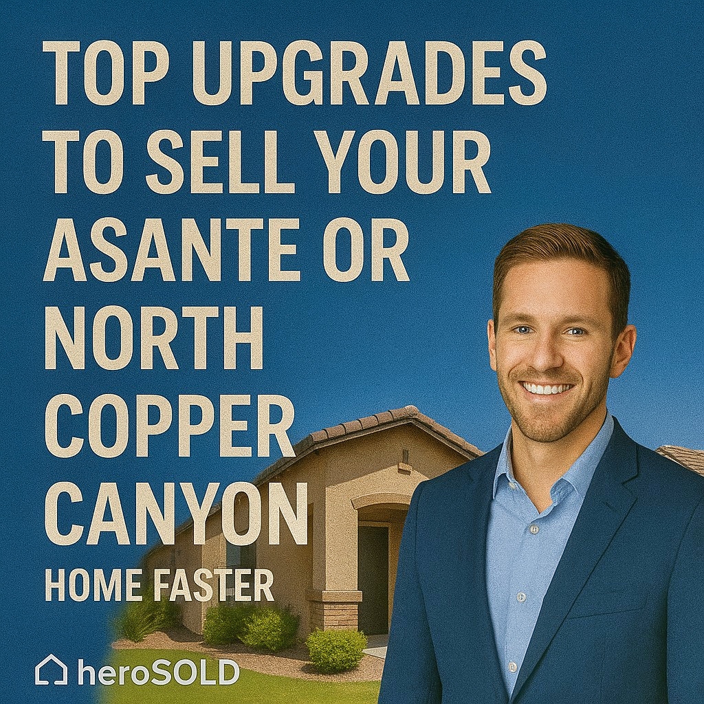 Infographic of top home upgrades for faster sales in Asante and North Copper Canyon