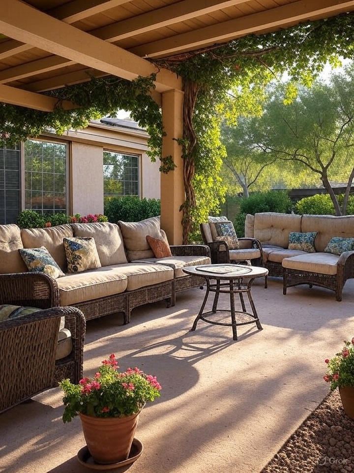 Covered patio in Surprise AZ home for enhanced outdoor living