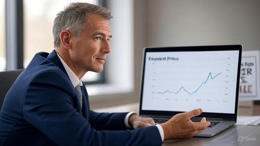 Realtor presenting a competitive pricing strategy