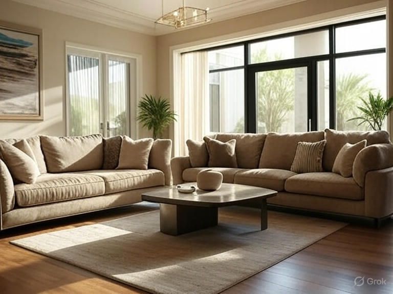 Yuma home ready for showing, staged living room that supports premium price