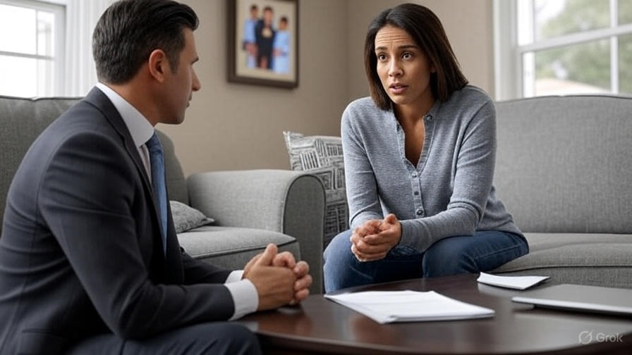 realtor helping homeowner avoid foreclosure