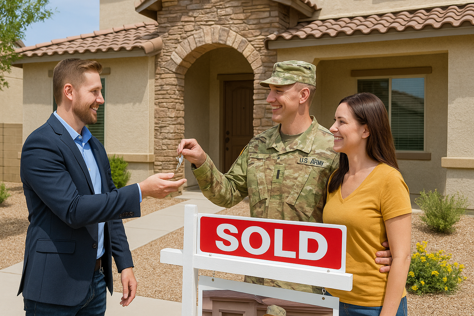 Handing over keys after a fast, profitable PCS sale in Surprise.