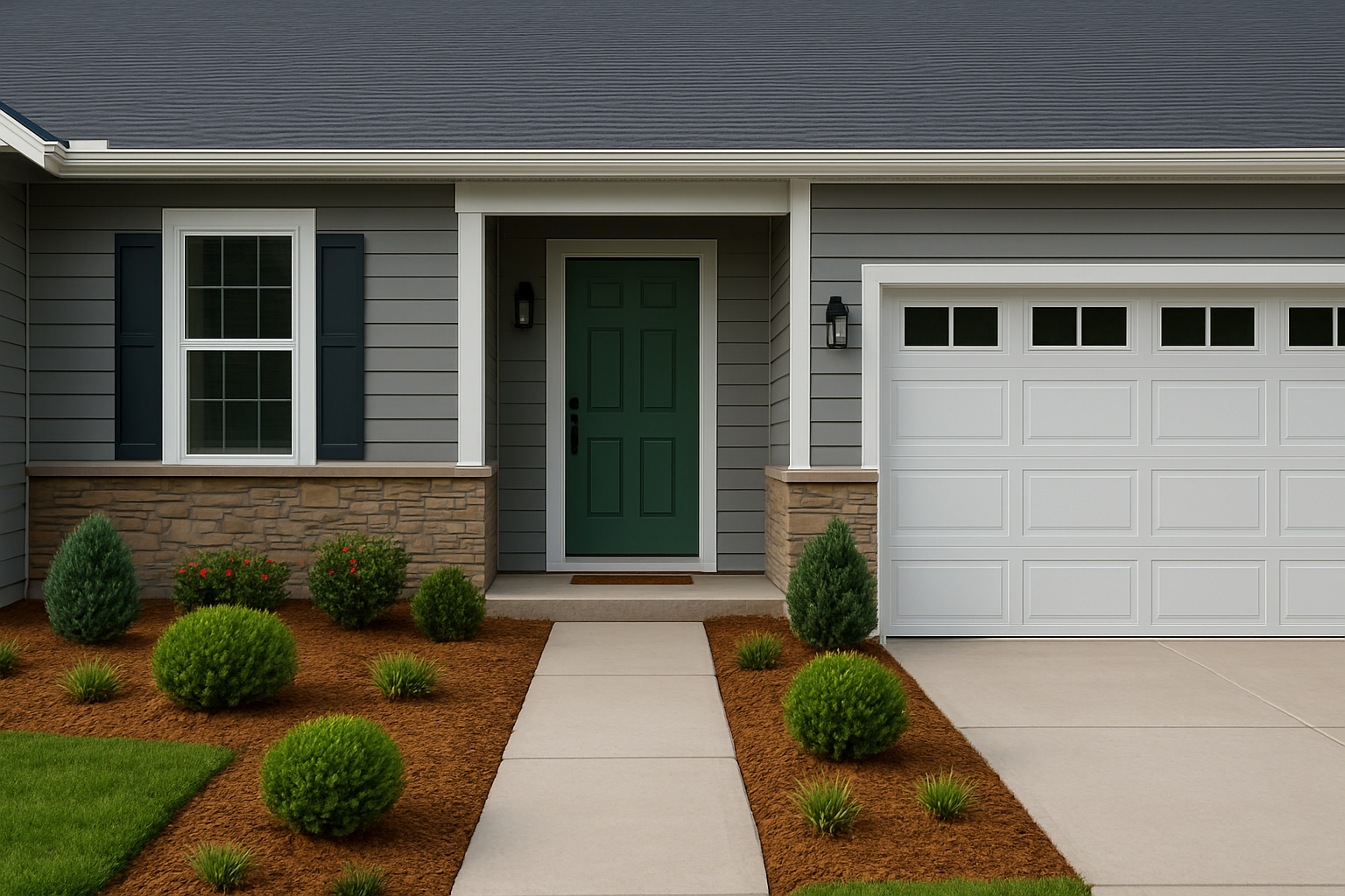 Curb appeal in Flagstaff AZ with fresh landscaping and tidy entry