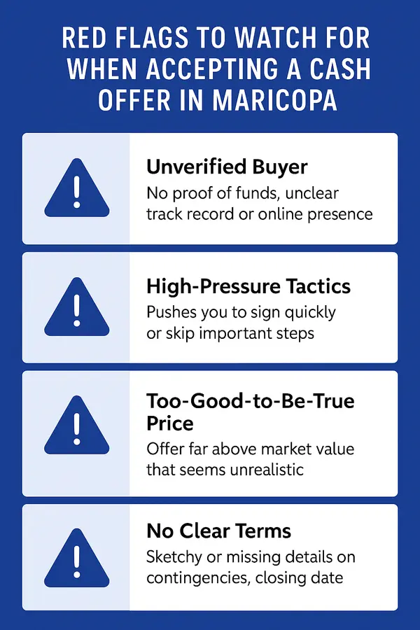 Red Flags to Watch for When Accepting a Cash Offer in Maricopa,James Sanson