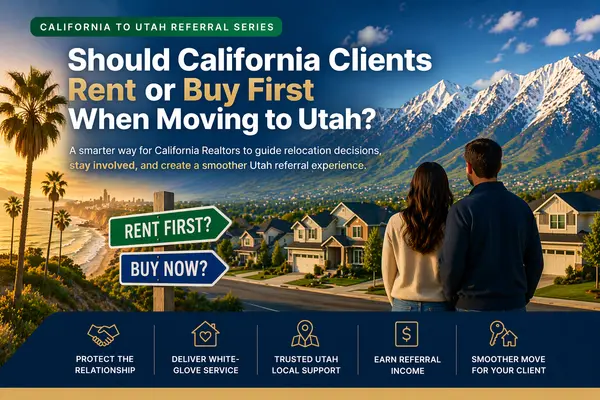 Should California Clients Rent or Buy First When Moving to Utah? Realtor Guide