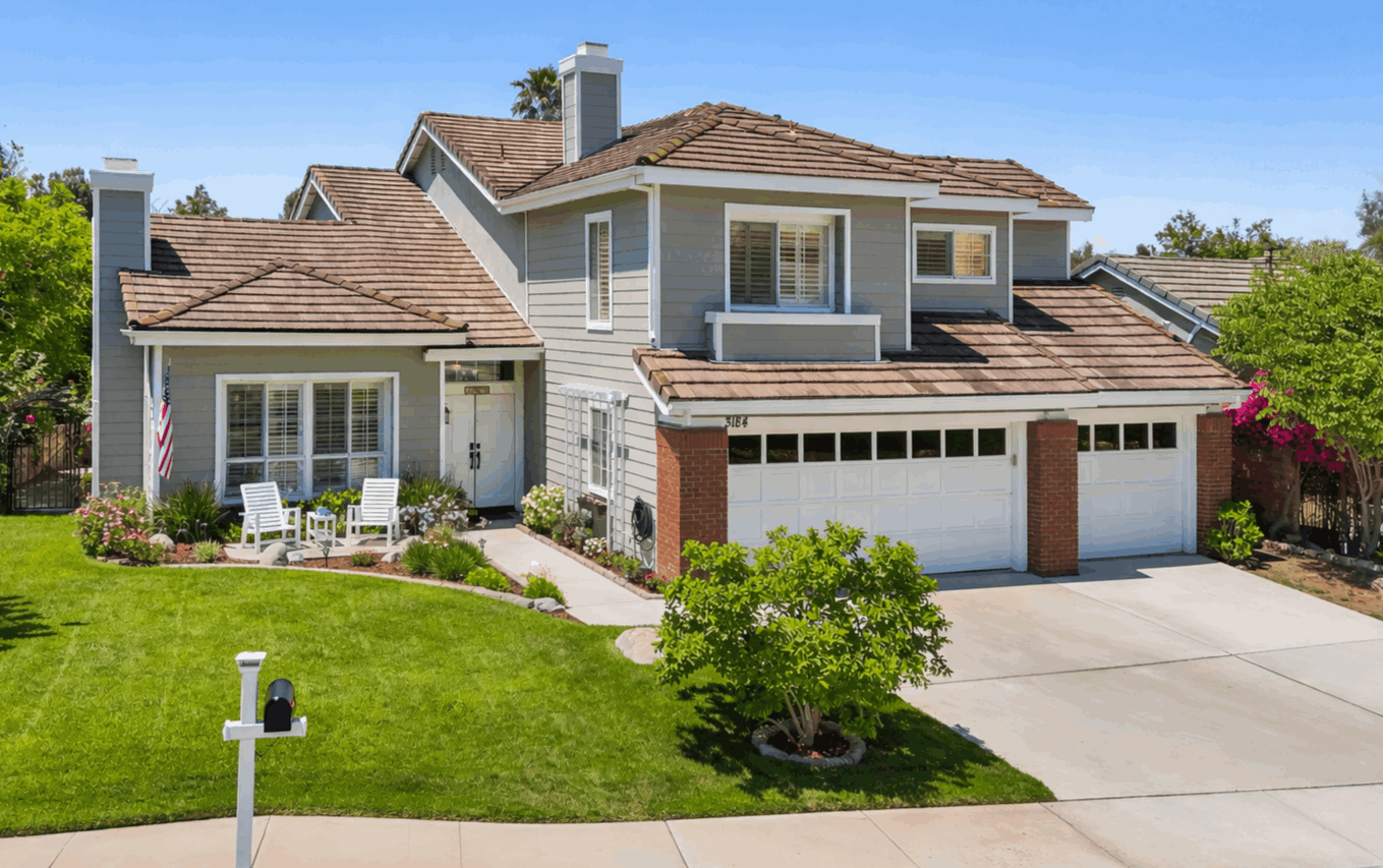 Thousand Oaks single-family home exterior with green lawn