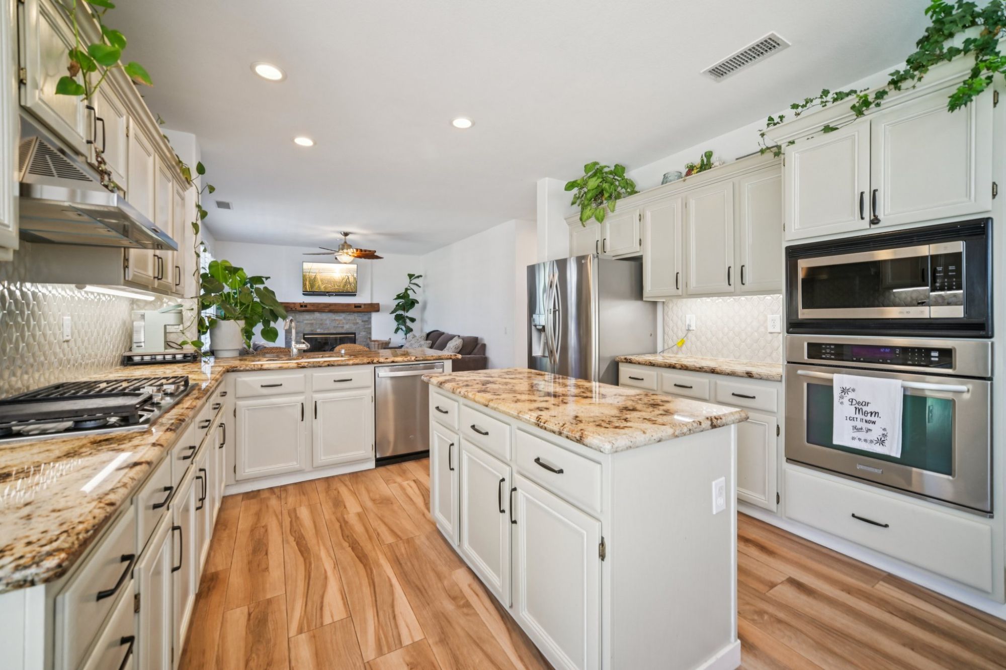 Remodeled kitchen with granite island at 1029 Poppy Tree Place Simi Valley