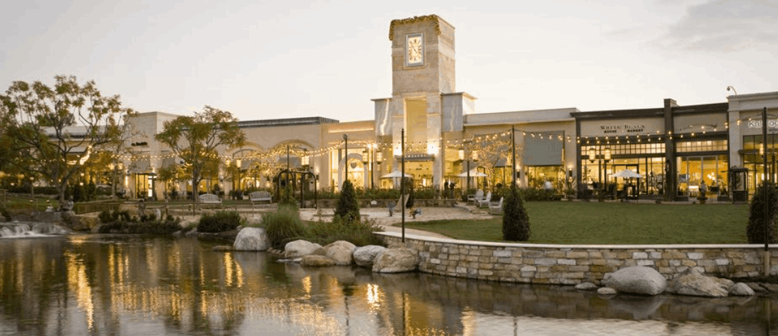 The Lakes at Thousand Oaks at dusk — walkable destination living in the Conejo Valley