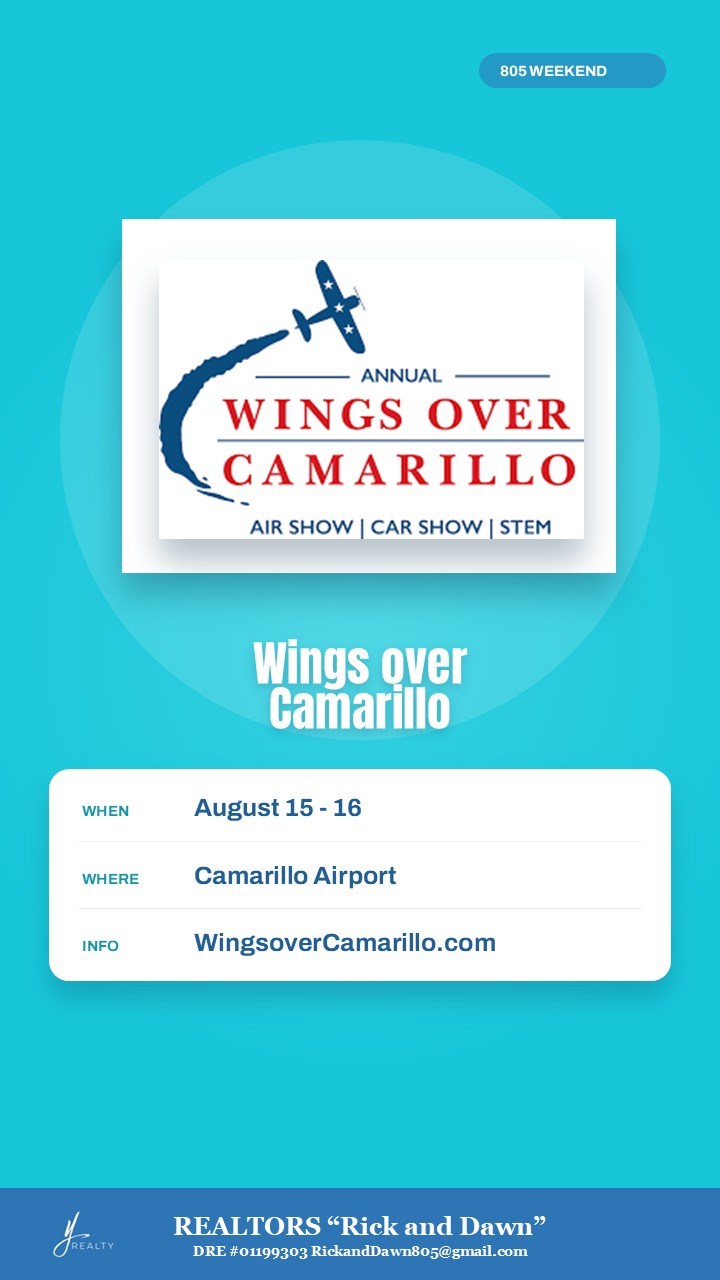 Wings Over Camarillo air show poster, August 15-16 at Camarillo Airport