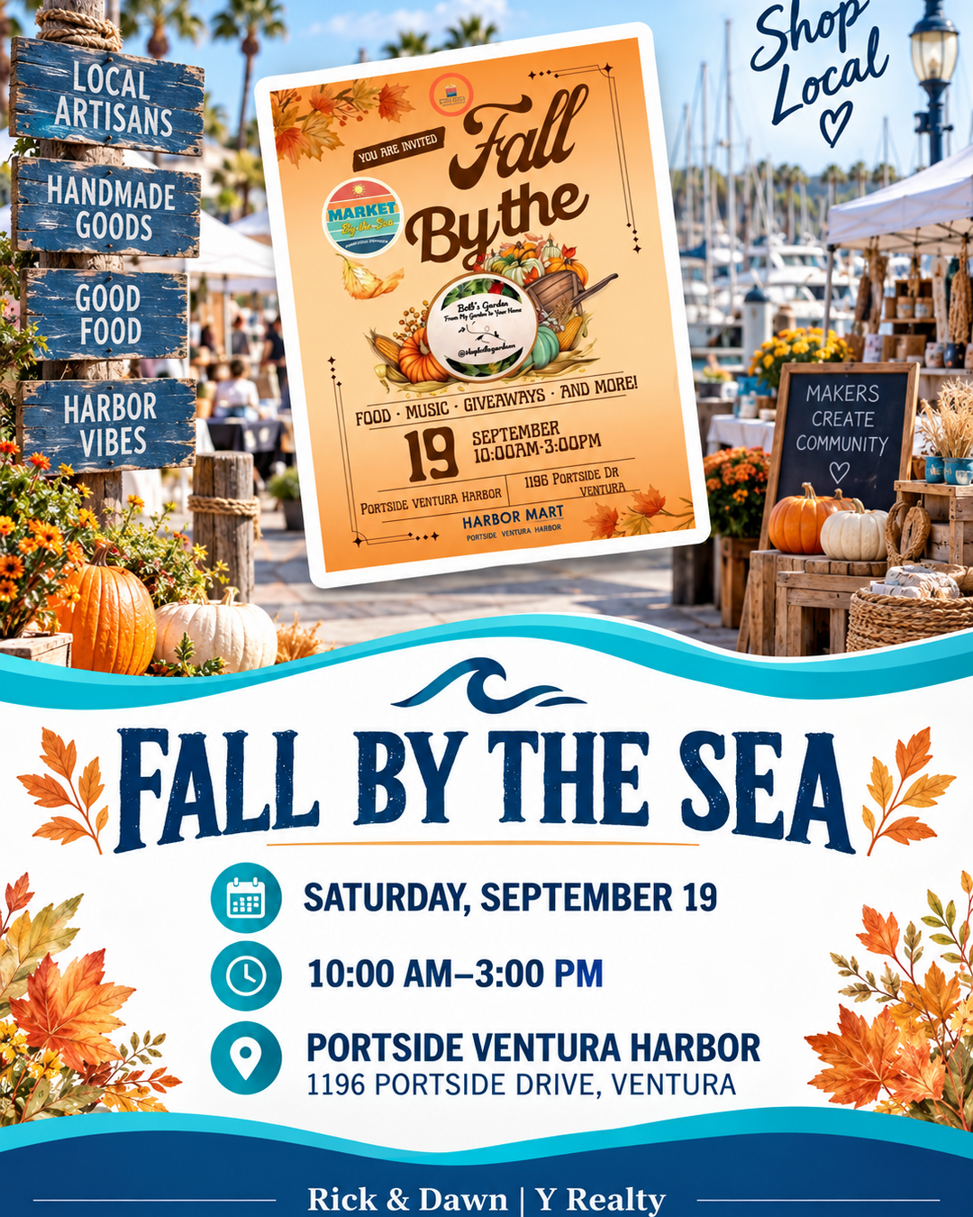 Fall by the Sea waterfront market at Portside Ventura Harbor on September 19, 2026