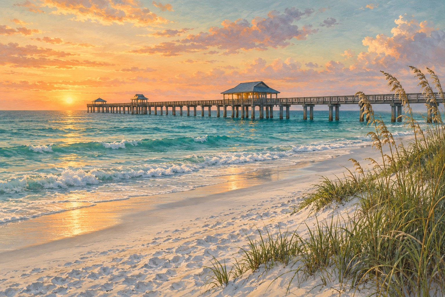 Scenic illustration of Clearwater Beach