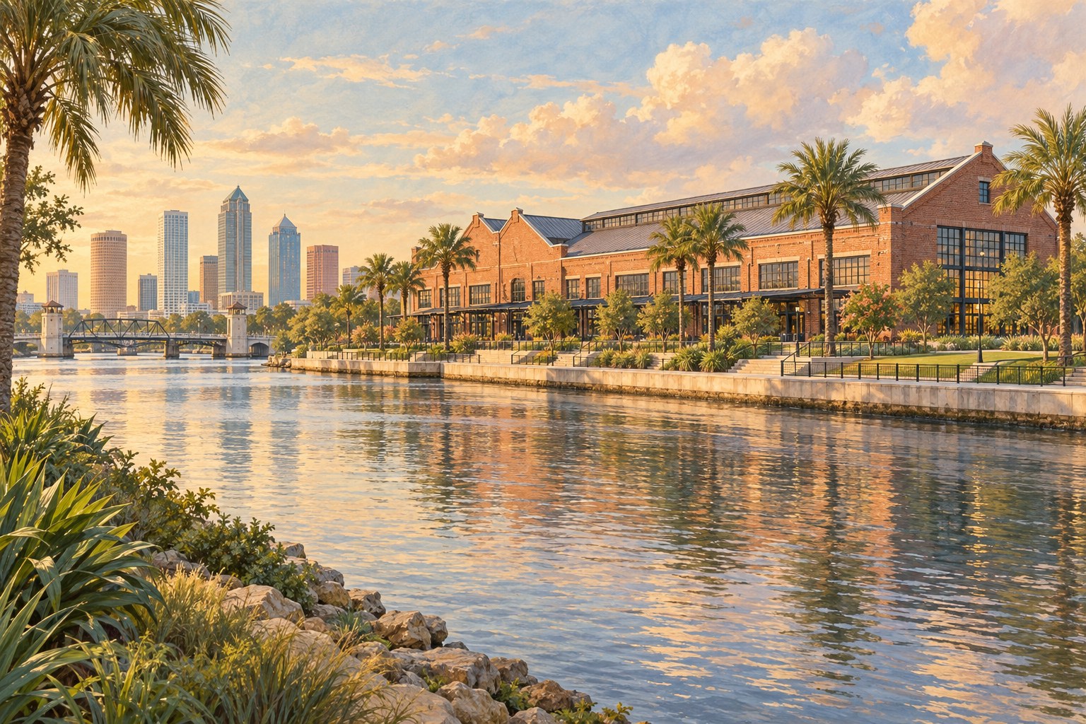 Scenic illustration of Tampa Heights