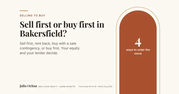 Sell First or Buy First in Bakersfield? How to Decide,Julio Ochoa