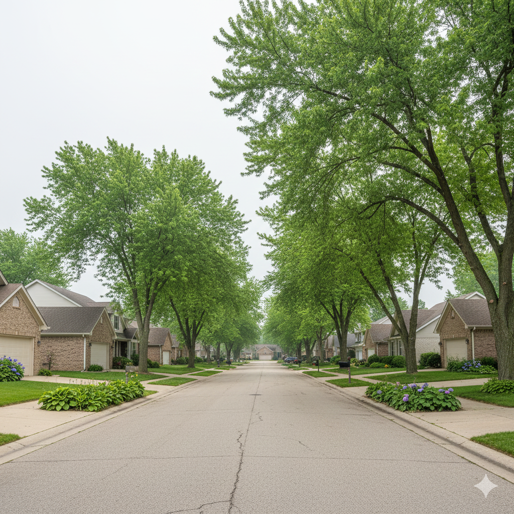 Well-maintained Omaha home exterior with proper grading and drainage directing water away from foundation