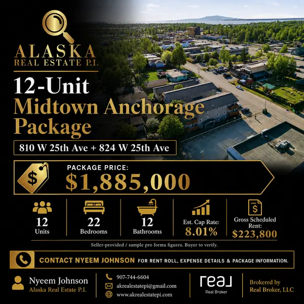 Two Midtown Anchorage 6-Plexes Offered as a 12-Unit Multifamily Package