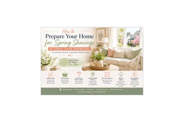 How to Prepare Your Home for Spring Showings Without Over-Spending in Lehigh Valley & Bucks County, PA
