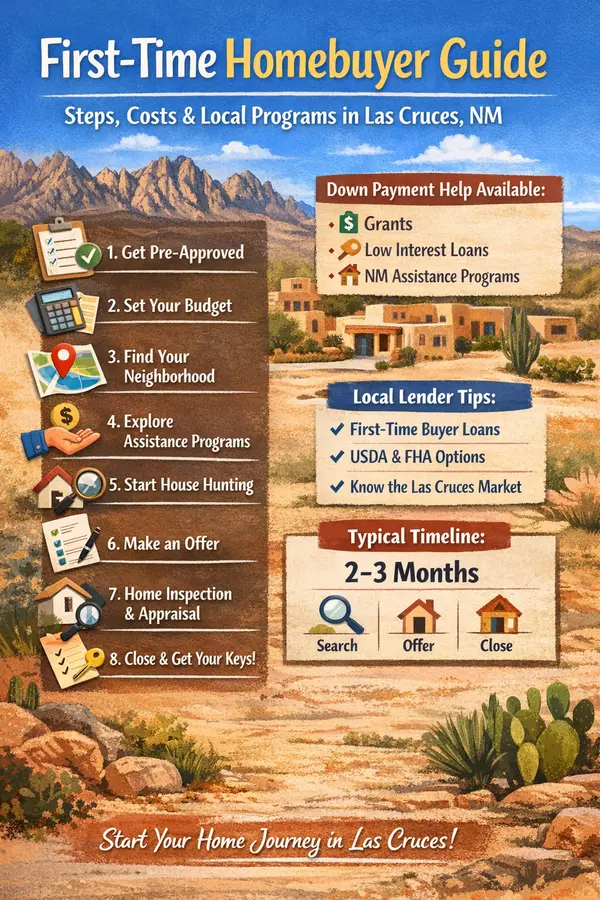 First-Time Homebuyer Guide: Steps, Costs, and Local Programs in Las Cruces, NM