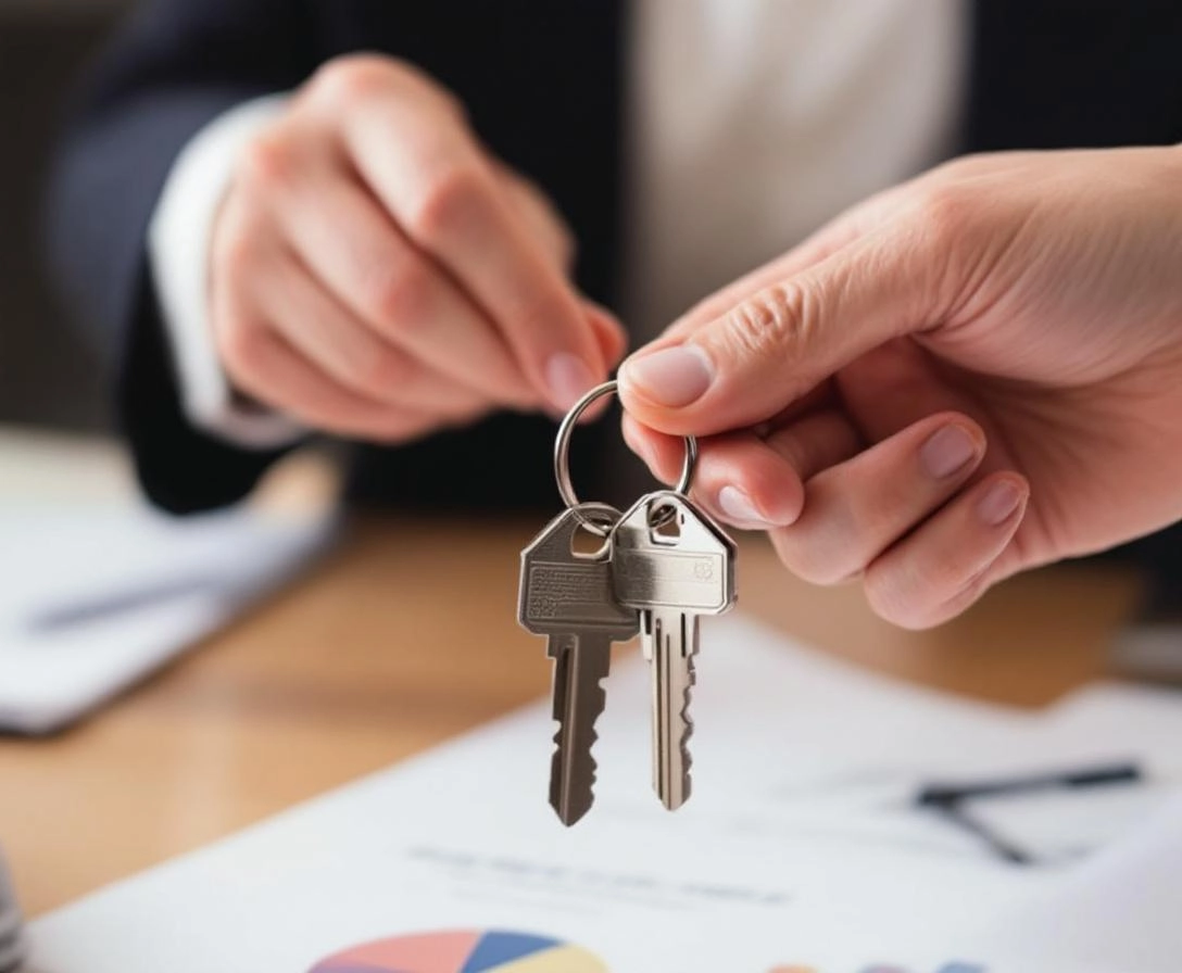 Picture of Handing Over House Keys after Purchasing a house