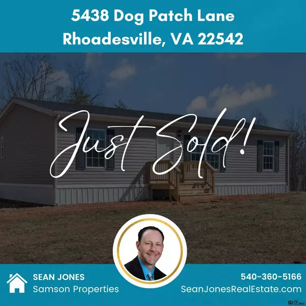 Just Sold House in Rhoadesville : 5438 Dog Patch Lane