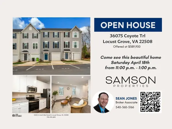 feature image of Open House: Saturday April 18th in Locust Grove - 36075 Coyote Trl