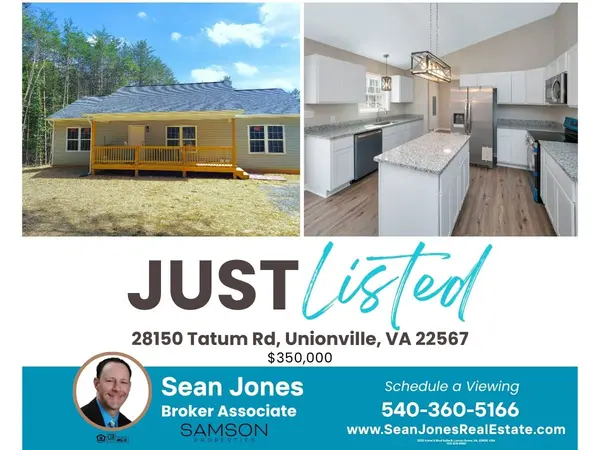 Just Listed: 28150 Tatum Road Unionville VA 22567 | New Construction Home on 2+ Acres | By Sean Jones
