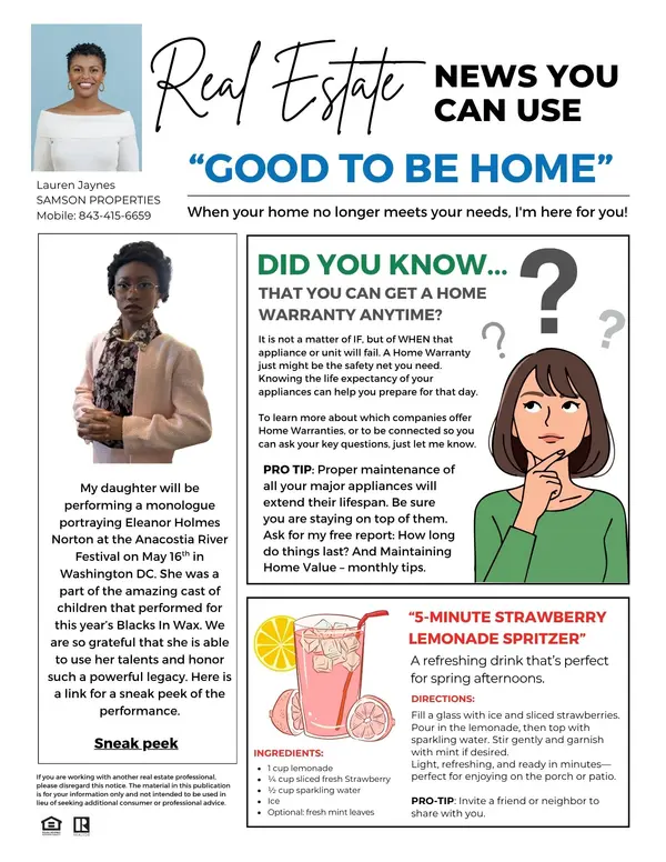 feature image of May Newsletter: Winning The Offer and other May Happenings