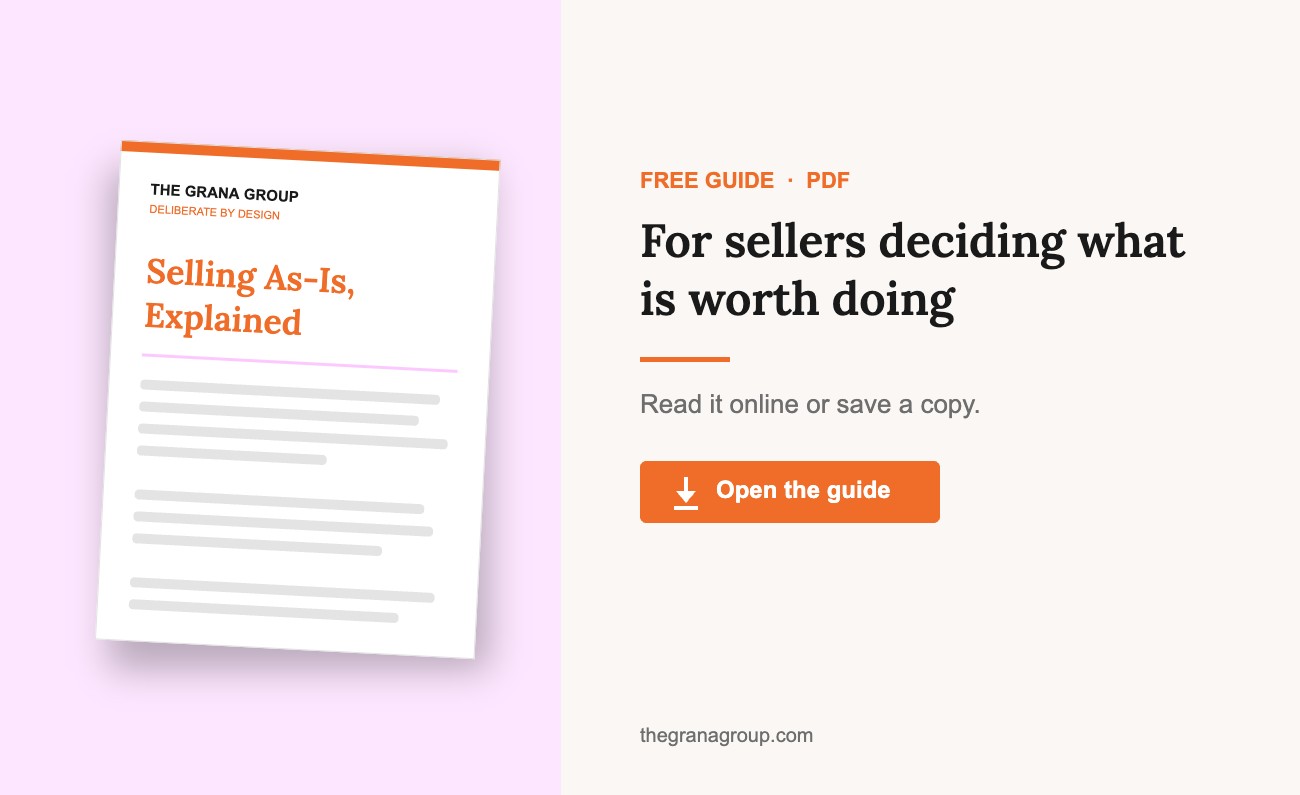 Selling As-Is, Explained, a free guide from The Grana Group