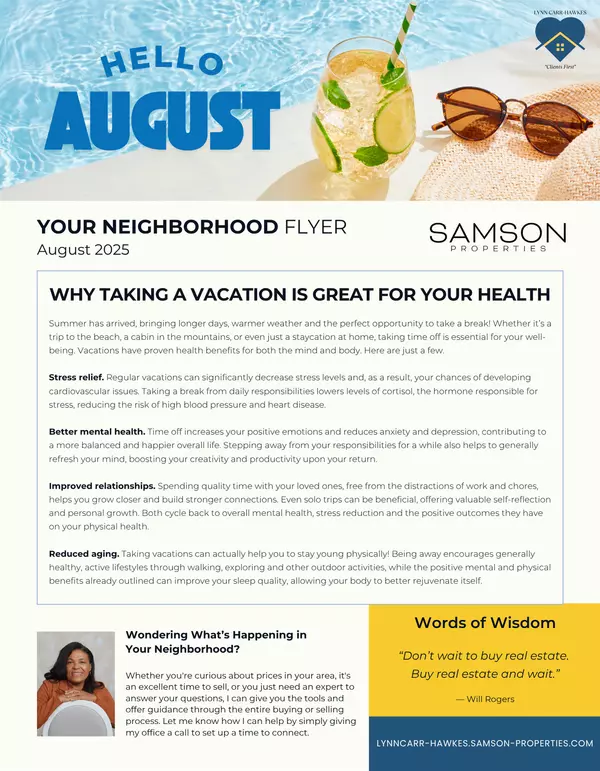 feature image of Hello August! Local Market Trends, Credit Tips &amp; Summer Wellness Ideas - Newsletter