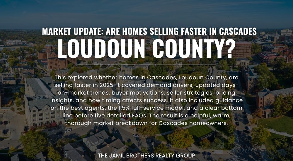 Cascades Real Estate Market – explore homes selling faster.