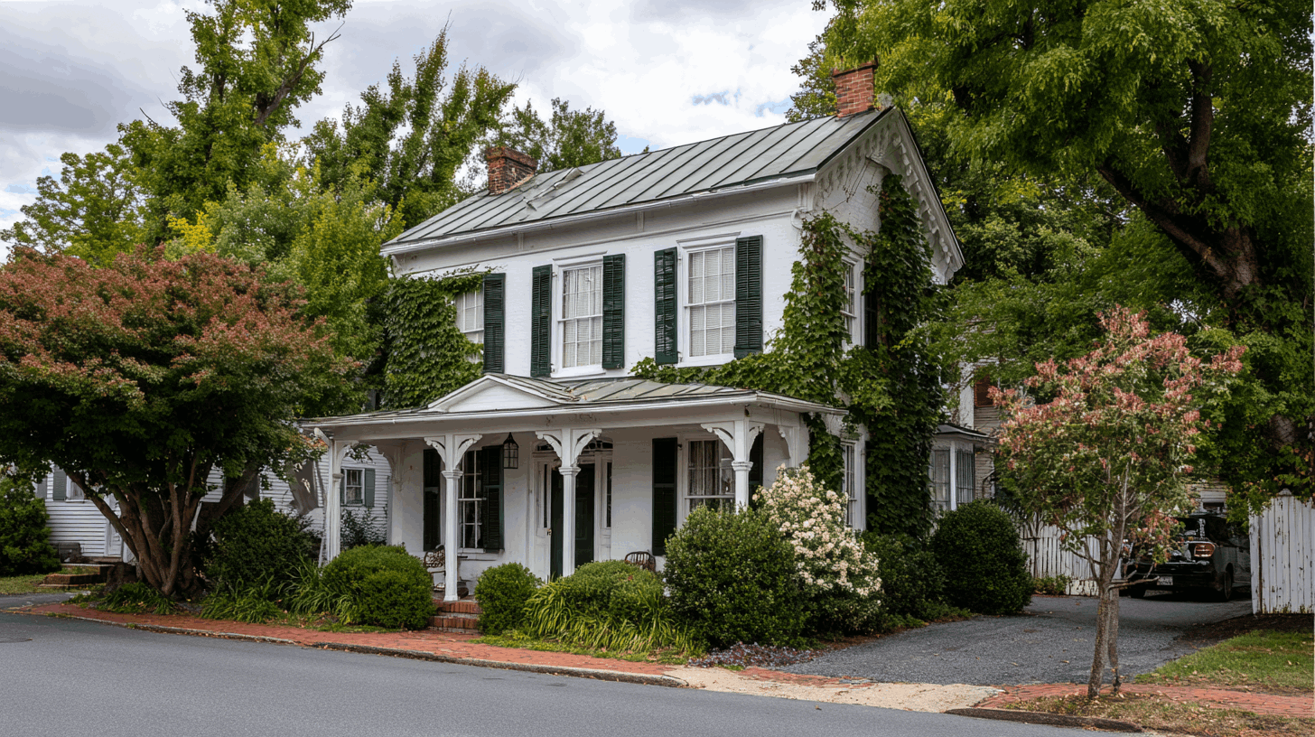 Old Town Leesburg historic district colonial homes
